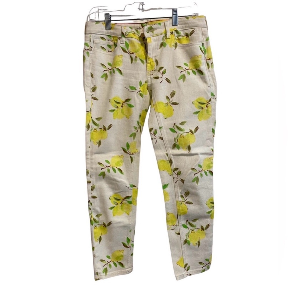 ☘️5 for $40☘️ Kate Spade Broome Street Lemon Jeans Sz 27 See Photos/Descript